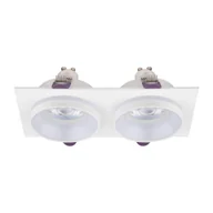 Lampy sufitowe - Wpustowa oprawa podtynkowa na 2 żarówki TK 6924 z serii JET WHITE - miniaturka - grafika 1