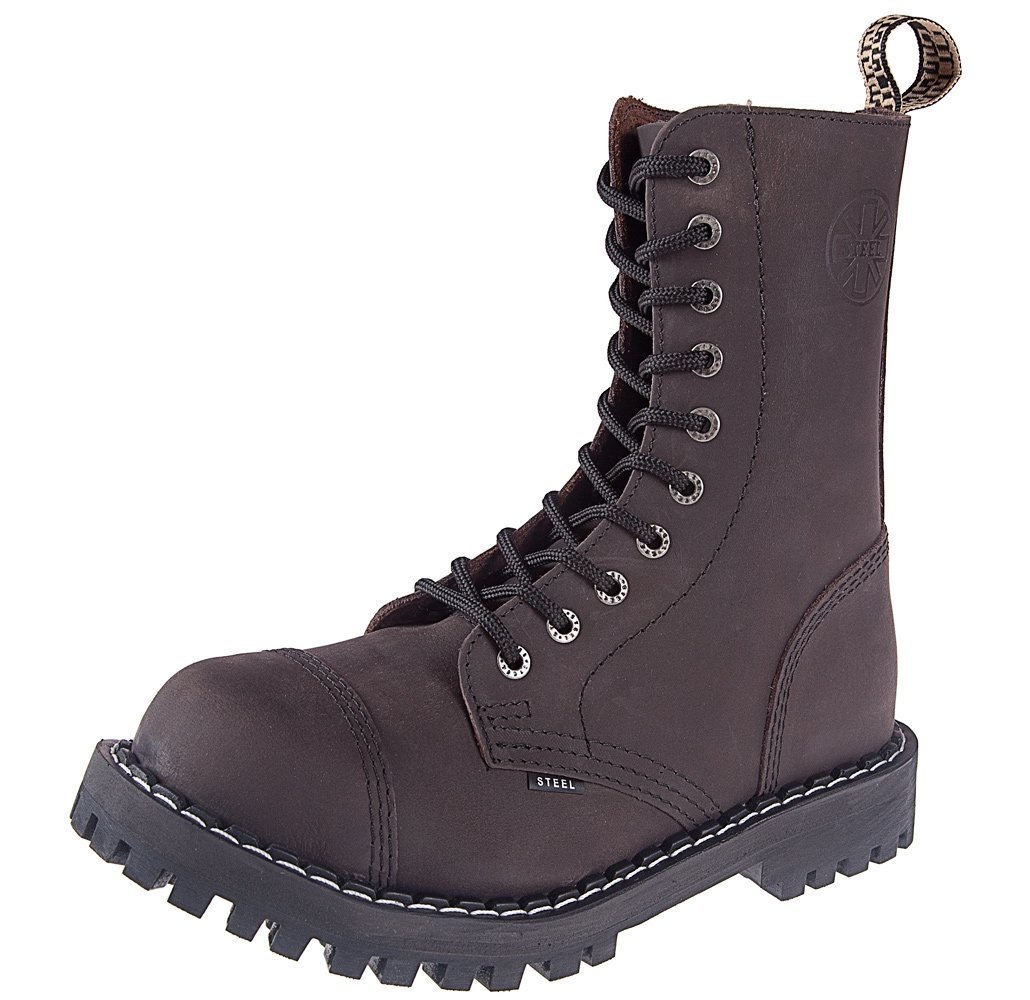 glany STEEL - CRAZY BROWN (10-dziurkowe) mat-44