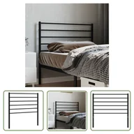 Inne meble do sypialni - The Living Store Metalowe wezgłowie - czarne - 100 cm - Wezgłowie - miniaturka - grafika 1