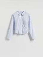 Koszule damskie - Reserved - Krótka koszula z bawełną - wielobarwny - miniaturka - grafika 1