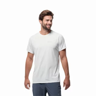 Koszulki męskie - Męska koszulka Jack Wolfskin PRELIGHT TRAIL T M stark white - S - grafika 1