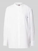 Koszule damskie - Bluzka koszulowa o kroju easy fit z kieszenią na piersi model ‘COTTON VOILE’ - miniaturka - grafika 1