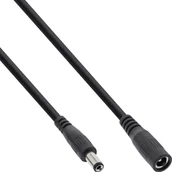 Kable - Kabel zasilający InLine InLine® DC extension cable, DC plug male/female 5.5x2.1mm, AWG 18, black, 0,5m - miniaturka - grafika 1
