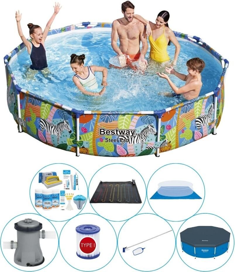 Bestway Steel Pro 305x66 cm Animals Round - Zestaw basenowy
