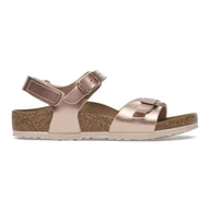 Sandały damskie - Sandały Birkenstock Rio As 1029530 złoty - miniaturka - grafika 1
