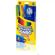 Przybory szkolne - Kredki ołówkowe trójkątne JUMBO 12 kol.ASTRA 312110007 - miniaturka - grafika 1