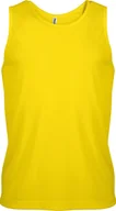 Koszulki męskie - Kariban ProAct Męska koszulka sportowa bez rękawów PA441 Żółty True Yellow S - miniaturka - grafika 1
