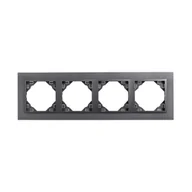 Klawisze i ramki - Efapel Ramka poczwórna LOGUS 90 Grafit - miniaturka - grafika 1