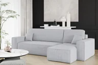 Narożniki - Sofa w kształcie L BEST narożnik tkanina Poso jasnoszary prawy - miniaturka - grafika 1