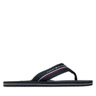 Klapki i japonki męskie - Japonki Tommy Hilfiger Web Beach Sandal FM0FM05340 Granatowy - miniaturka - grafika 1
