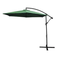 Parasole ogrodowe - Parasol wspornikowy zielony i podstawa kwadratowa - miniaturka - grafika 1