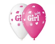 Baby shower i roczek - Balony lateksowe Premium, Baby Girl, 13", 5 sztuk - miniaturka - grafika 1