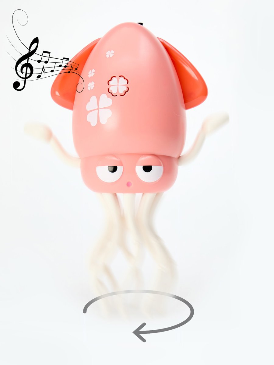 kałamarnica OŚMIORNICA squid indukcyjna INTERAKTYWNA TAŃCZĄCA Z MUZYKĄ Różowa