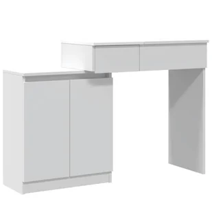 vidaXL Toaletka z oświetleniem LED biała 115x37x110,5 cm - Toaletki - miniaturka - grafika 1