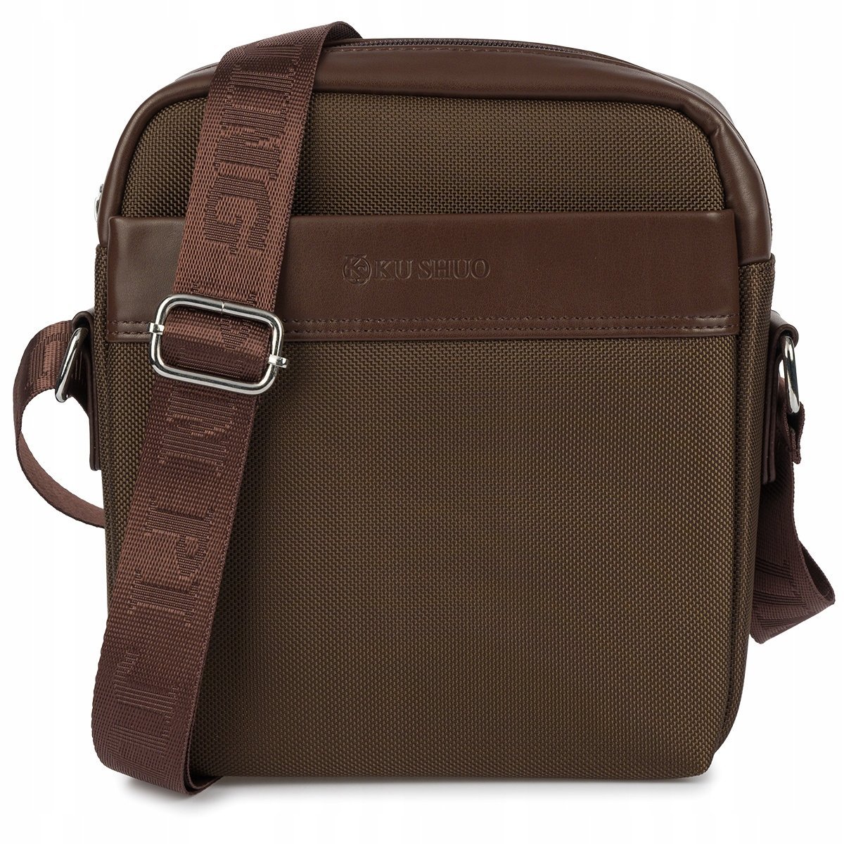 Torba Saszetka Męska Na Ramię Elegancka Torebka Raportówka Pojemna Brązowa