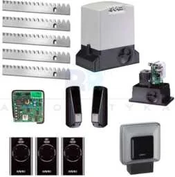 FAAC Zestaw DELTA 2 740 230V do 500 kg + Lampa XLED + Listwa 5m - Zestawy do bram - miniaturka - grafika 1