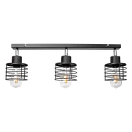 Oprawy, klosze i abażury - Lampa sufitowa ISLA listwa 3xE27 - czarny - miniaturka - grafika 1