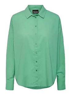 PIECES Damska koszula z długim rękawem, Absinthe Green, S - Koszule damskie - miniaturka - grafika 1