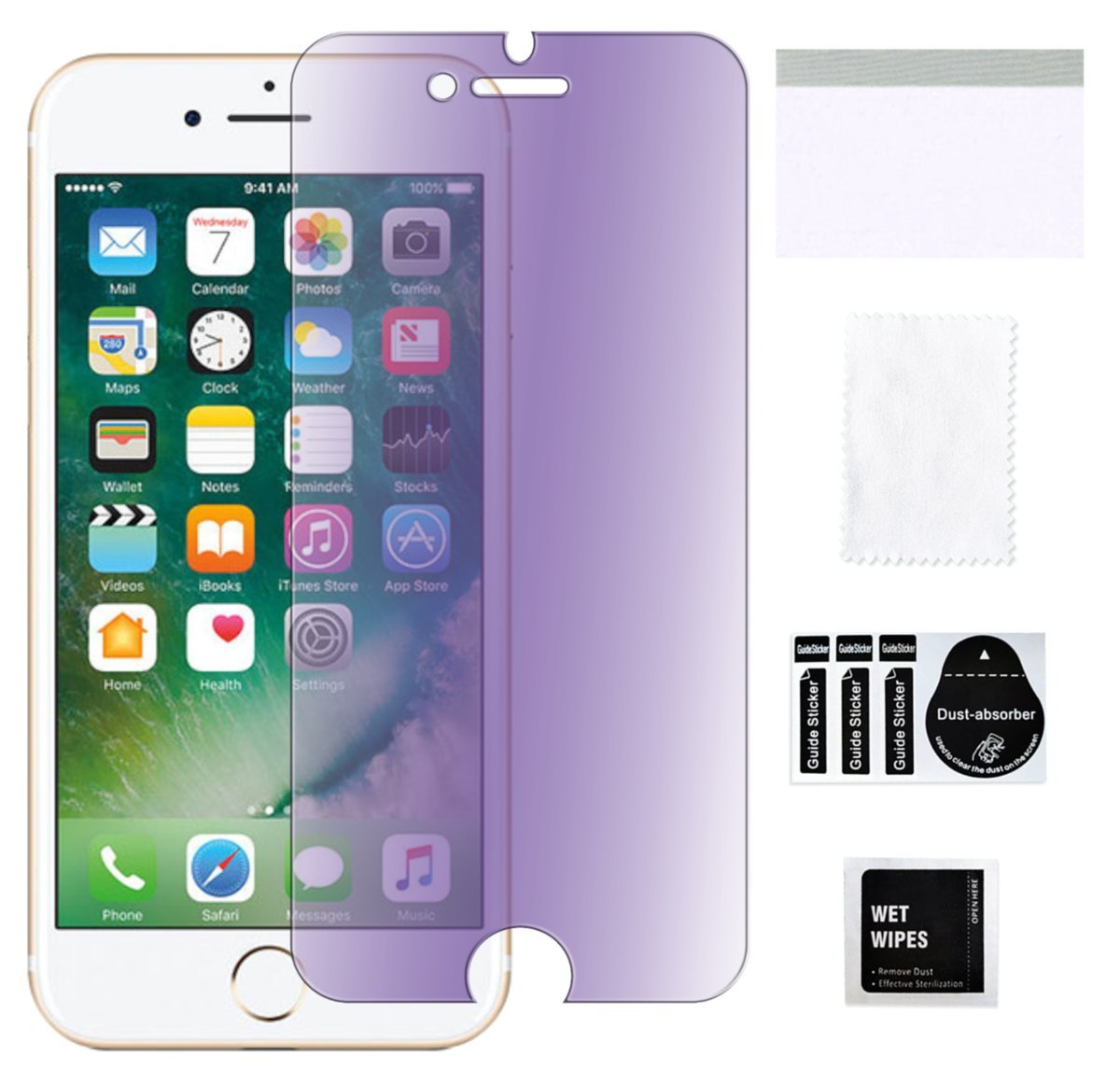 Szkło hybrydowe anti-blue do APPLE IPHONE 7 8 SE 2020 ochrona na ekran 9H