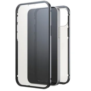 Black Rock - Etui 360 stopni Glass Case pasuje do Apple iPhone 13 Mini I etui na telefon komórkowy, zamknięcie na magnes, przezroczyste, osłona (przezroczysta z czarną ramką) - Etui i futerały do telefonów - miniaturka - grafika 1