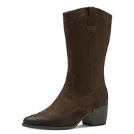 Botki damskie - Marco Tozzi Damskie 2-25083-41 botki na obcasie, kawiarnia, 40 EU, kawa, 40 EU - miniaturka - grafika 1