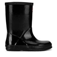 Buty dla dziewczynek - Kalosze Hunter KFT5094RGL-BLK Czarny - miniaturka - grafika 1