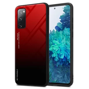 Pokrowiec Do Samsung Galaxy S20 FE Etui w CZERWONO - CZARNY TPU Obudowa Case Cover Plecki Ochronny Cadorabo - Etui i futerały do telefonów - miniaturka - grafika 1