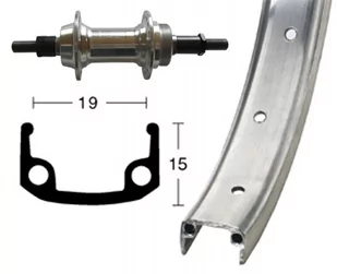 Bike-Parts Bike-Parts Tylne koło Koło tylne 26x1 3/8 kaseta 7-rzędowa 36L, silver  2021 Piasty miejskie i trekkingowe 2142051200 - Piasty rowerowe - miniaturka - grafika 1