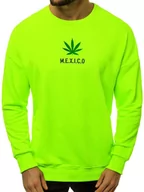 Bluzy męskie - BLUZA MĘSKA ZIELONO-NEONOWA OZONEE MACH/3150 - Ozonee - miniaturka - grafika 1