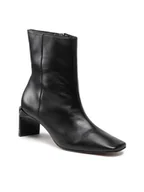 Botki damskie - Simple Botki SL-04-02-000101 Czarny - miniaturka - grafika 1