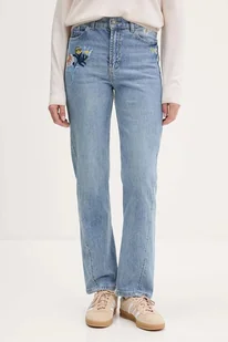 Desigual jeansy SUNFLO damskie high waist 25WWDD23 - Spodnie damskie - miniaturka - grafika 1