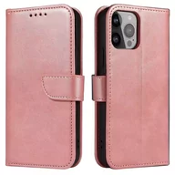 Etui i futerały do telefonów - Magnet Case elegancki futerał etui pokrowiec z klapką i funkcją podstawki iPhone 14 Plus różowy - miniaturka - grafika 1