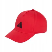 Czapki i chusty sportowe męskie - Czapka z daszkiem adidas Baseball czerwona JX1260 Dorośli S/M - miniaturka - grafika 1