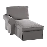Pokrowce na meble - Dekoria Pokrowiec na szezlong Ektorp lewy gołębi szary 84 x 166 x 73 cm Velvet 642-704-11 - miniaturka - grafika 1