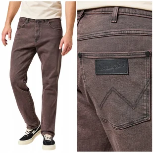 Wrangler FRONTIER Burgundy Blush szare luźne spodnie jeansowe W33 L32 - Spodnie męskie - miniaturka - grafika 1