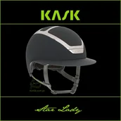 Kaski do jazdy konnej - Kask Sport Kask Star Lady - KASK - antracytowy/srebrny - roz. 55-56 - miniaturka - grafika 1