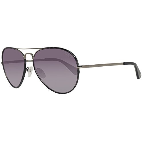Guess GU7416 C58 10B (błyszczący jasny nikiel/gradient dym) okulary przeciwsłoneczne