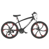 Rowery - Rower młodzieżowy INDIANA X-Rock 2.4 24 cale dla chłopca Czarny - miniaturka - grafika 1