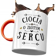 Kubki - Kubek Pomarańczowy Dla Cioci Ciotuni na Prezent z Nadrukiem ze Zdjęciem+ Opakowanie na prezent (wzór 01) - miniaturka - grafika 1