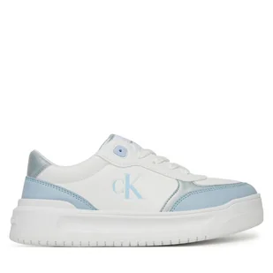 Sneakersy Calvin Klein Jeans Low Cut Lace-Up V3A9-82020-1355 Biały - Buty dla dziewczynek - miniaturka - grafika 1