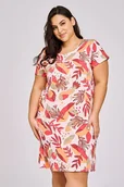 Bielizna nocna - Koszula nocna Tessa w kolorowe kwiaty PLUS SIZE XXL - miniaturka - grafika 1