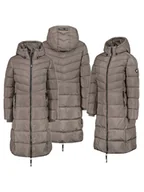 Kurtki damskie - Sublevel Płaszcz pikowany w kolorze szarym - miniaturka - grafika 1