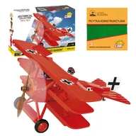 Klocki - KLOCKI COBI 2996 Samolot FOKKER DR.1 CZERWONY BARON HC GW 221 El. + PŁYTKA - miniaturka - grafika 1