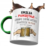 Kubki - Kubek Zielony Dla Emilii Koleżanki Prezent z Nadrukiem ze Zdjęciem + Opakowanie na prezent (wzór 03) - miniaturka - grafika 1
