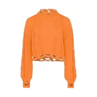 Swetry damskie - gaya Damski sweter z dzianiny pomarańczowy XL/XXL, pomarańczowy, XL - miniaturka - grafika 1