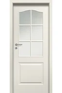 Drzwi wewnętrzne - Pol-Skone Dzwi Wewnętrzne Z Szybą Modern 01S6 9010 Mat - miniaturka - grafika 1