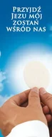 Ikony i obrazy sakralne - Baner na Boże Ciało "Przyjdź Jezu mój zostań wśród nas" 50x130 cm - miniaturka - grafika 1