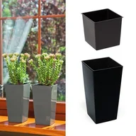 Donice - Blumfeldt Pigmejka z wkładem Finezja, czarna połysk, 14x14x26 cm - miniaturka - grafika 1