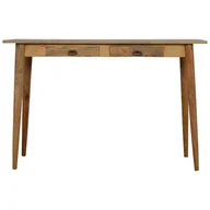 Biurka - Artisan Furniture Dębowa biurko z 2 szufladami, nordycki styl - miniaturka - grafika 1