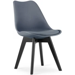 Zestaw grafitowych skandynawskich ergonomicznych krzeseł 4 szt. Lilit 2X - Krzesła - miniaturka - grafika 1
